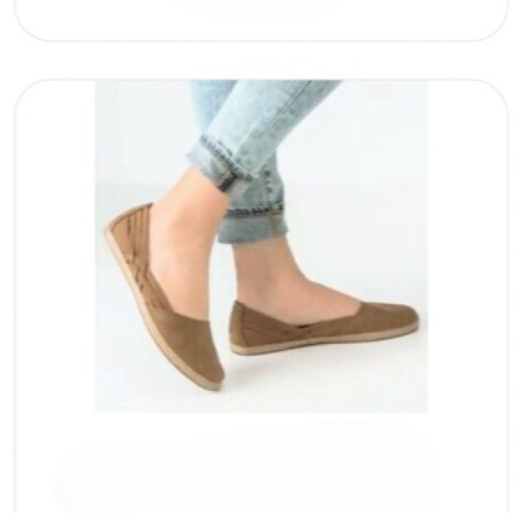 Ugg Tippie Chestnut Nubuck Suede Espadrille Slip On Ballet Flats Size 9